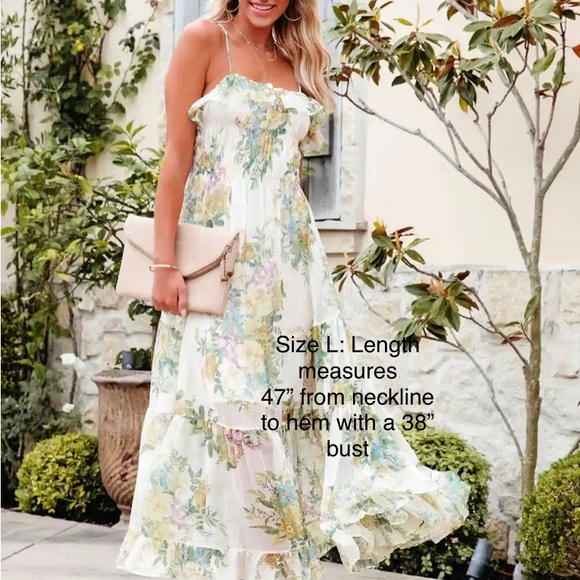 Totally romantic ❤️ Fairytale floral ruffle midi by Olia - Picture 3 of 5